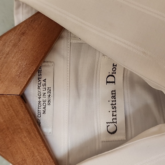 Christian Dior Monsieur Shirt Men's Button  up White Long sleeve  size 15/34 - Picture 3 of 8